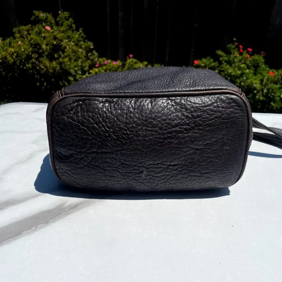 Vintage Coach Sonoma Drawstring Pebbeled Leather Bag in Black. #4923 - Picture 7 of 11